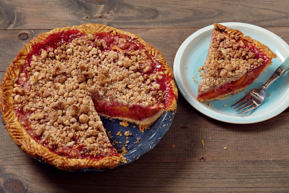 The Easiest Peach-Raspberry Pie with Press-In Crust