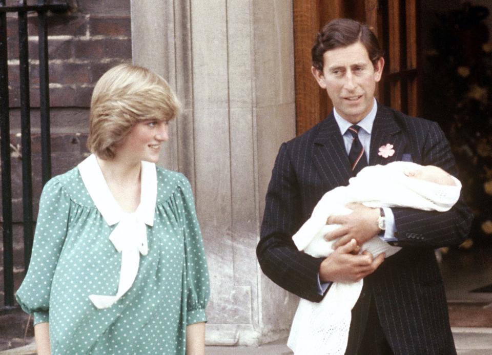 Britain's Prince Charles, Prince of Wales, and wife Princess Diana take home their newborn son Prince William