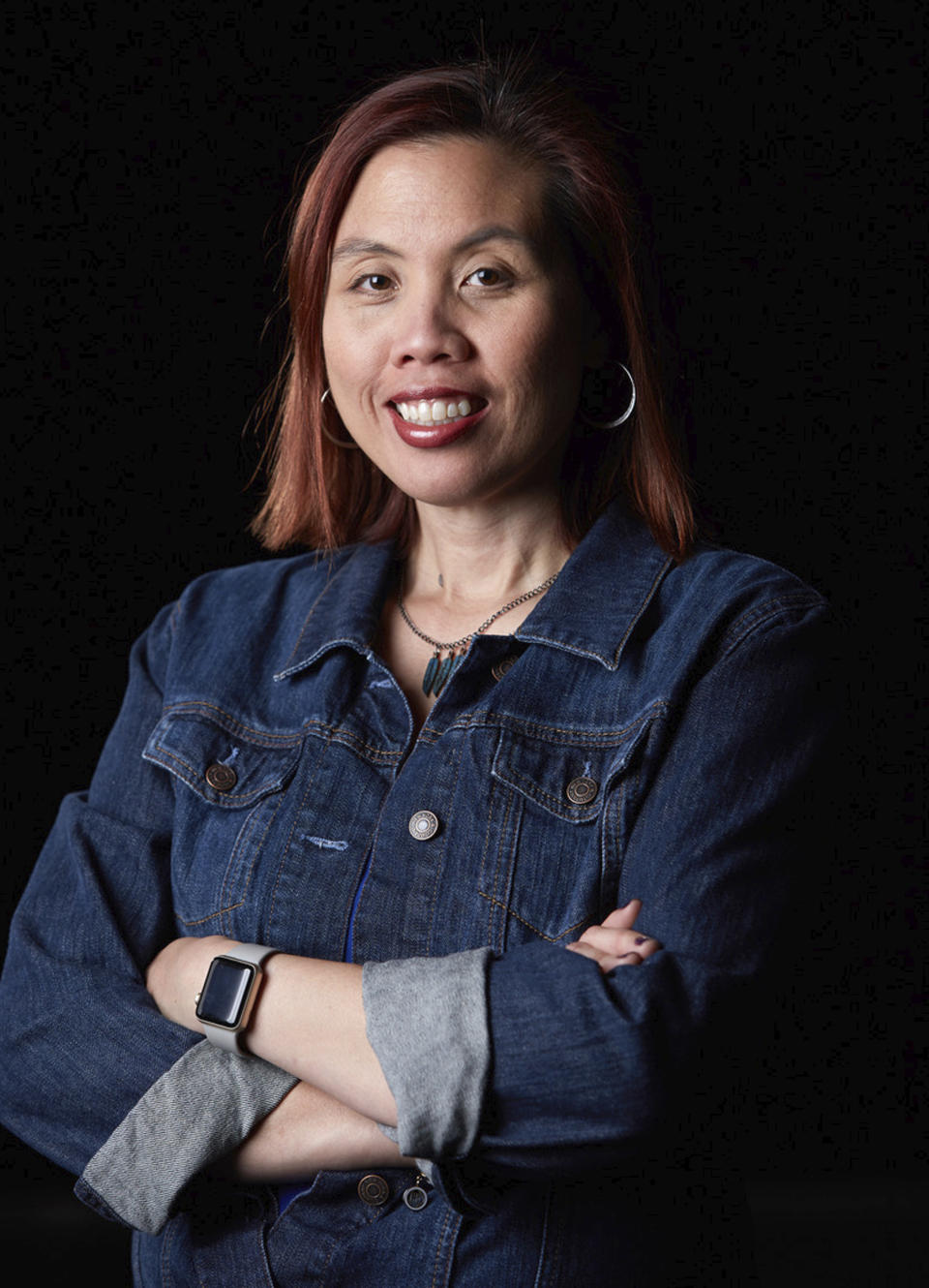 In this image provided by Joel Lipton, Sandra Valde-Hansen poses for a portrait. Women of color who work behind the camera in fields including writing and visual effects are finding career support, including from the Television Academy Foundation and its internships. But four former interns say the industry must do more to foster diversity. (Joel Lipton via AP)