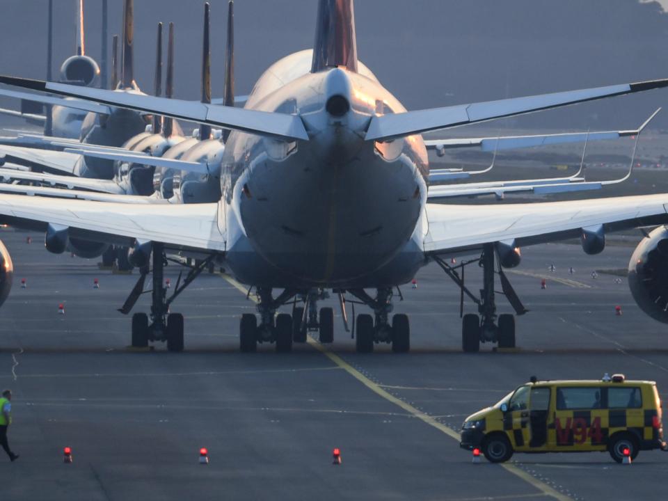 Grounded planes Lufthansa