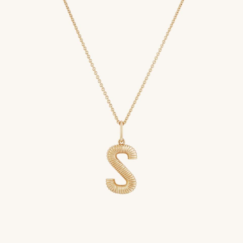 33) Bold Letter Pendant Necklace