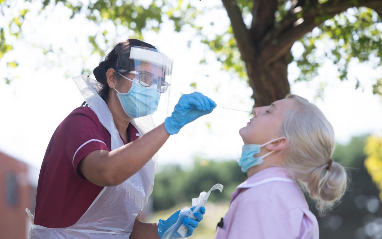 Just one in three people who turn up for a coronavirus test in England are getting results within 24 hours - Joe Giddens/PA