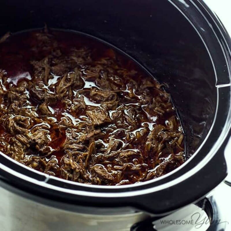 <p>Wholesome Yum</p><p>Make your own Chipotle barbacoa right at home in a slow cooker! Prep time takes just a few minutes. </p><p><strong>Get the recipe: <a href="https://www.wholesomeyum.com/recipes/copycat-chipotle-barbacoa-slow-cooker-low-carb-paleo/" rel="nofollow noopener" target="_blank" data-ylk="slk:Slow Cooker Barbacoa;elm:context_link;itc:0;sec:content-canvas" class="link ">Slow Cooker Barbacoa</a></strong></p>