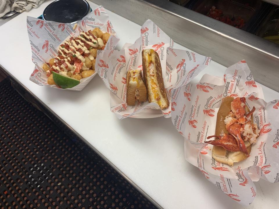 Items served at Cousins Maine Lobster's new Asbury Park location