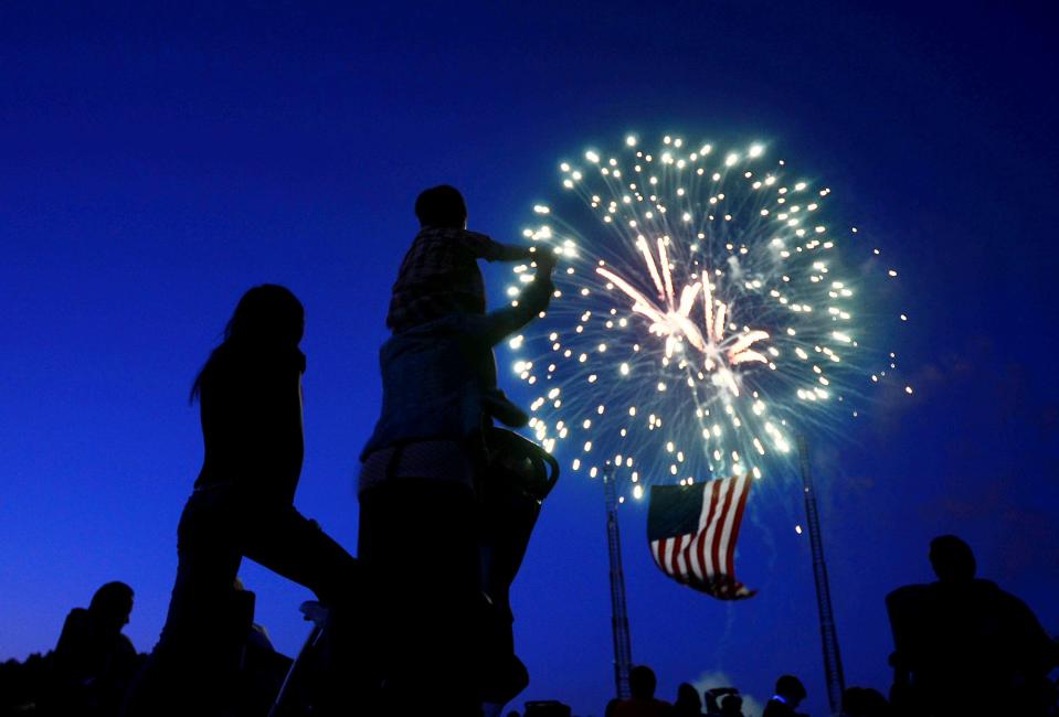 People enjoy fireworks in Quincy in this file photo.