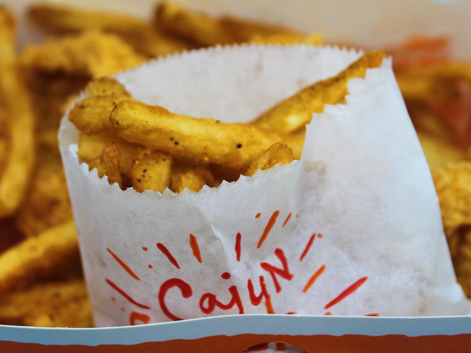 popeyes cajun fries in box