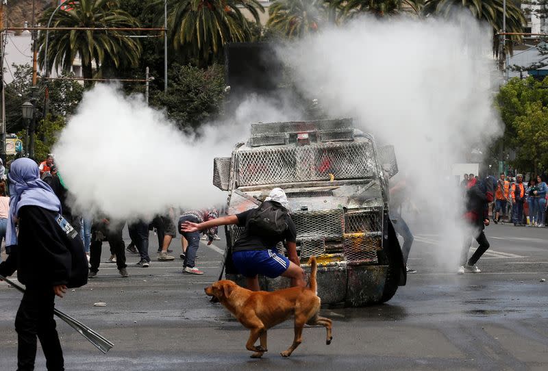 Protests against Chile's government in Valparaiso