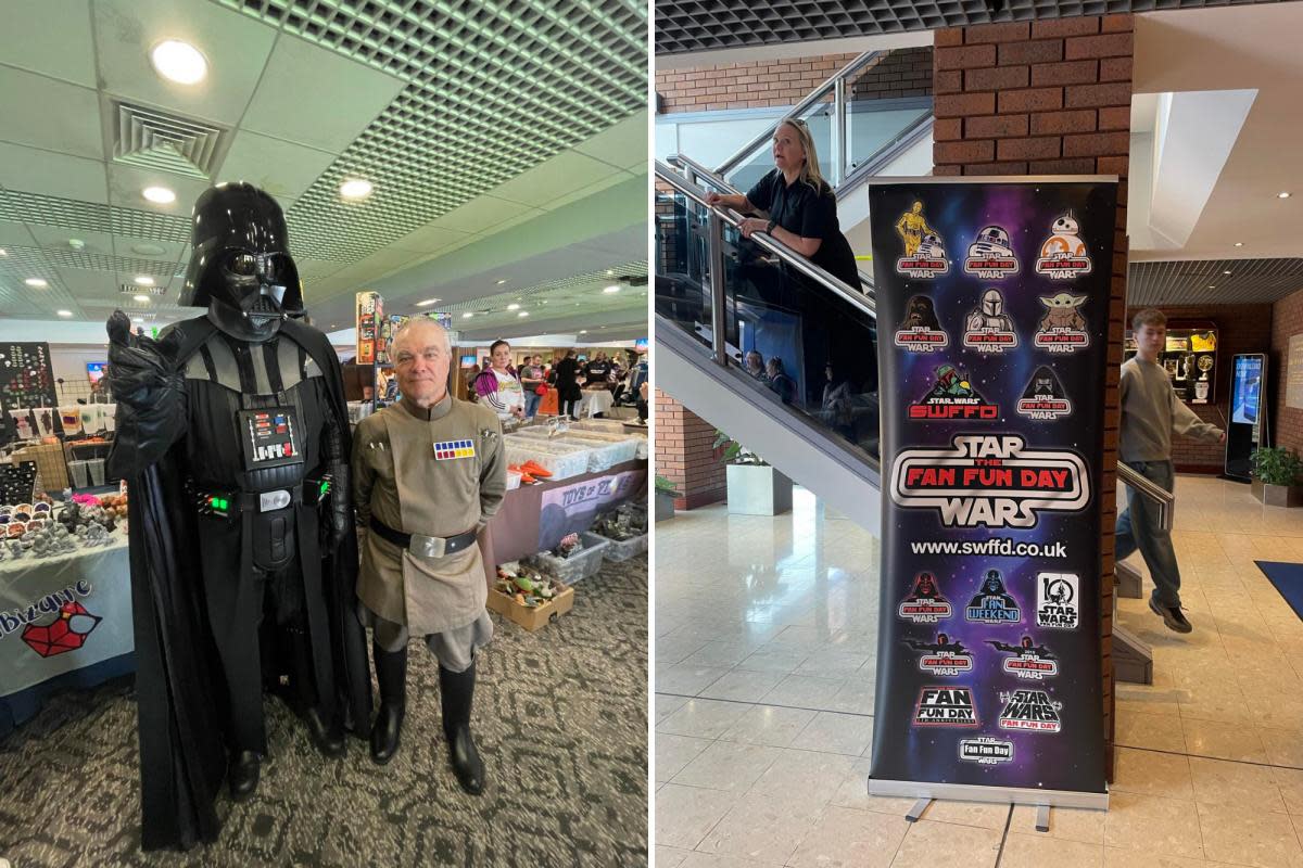 Darth Vader and Grand Moff Tarkin at Ewood Park for the Star Wars Fan Day in aid of East Lancashire Hospice <i>(Image: NQ Staff)</i>