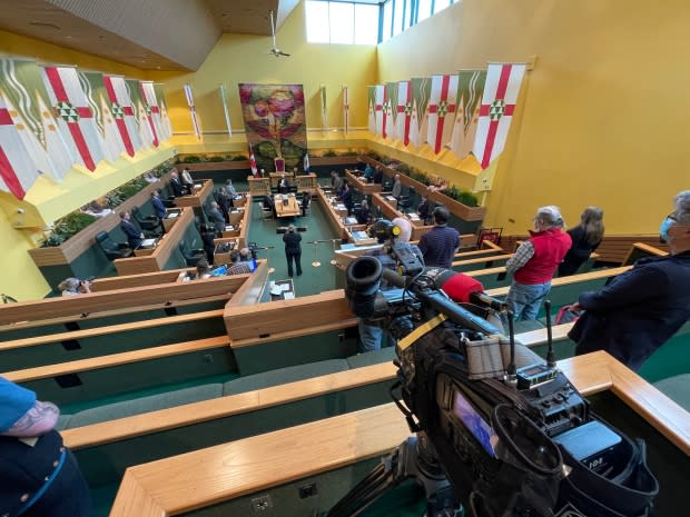 Yukon's new minority government had its first sitting at the Legislative Assembly on Tuesday.