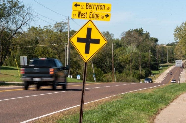 A shortage of glass beads might force Shawnee County to use "alternate methods" later this year to complete a project to widen this stretch of S.E. 45th Street south of Lake Shawnee, a county official said.