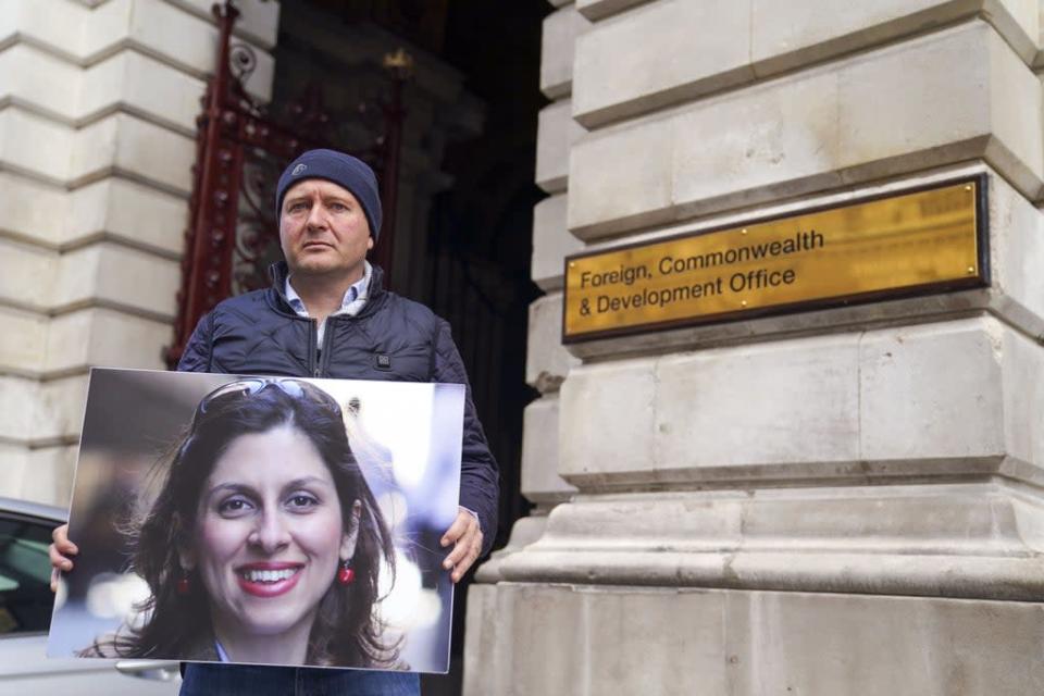 Richard Ratcliffe, the husband of Nazanin Zaghari-Ratcliffe, is on hunger strike after his wife lost her latest appeal in Iran (Steve Parsons/PA) (PA Wire)