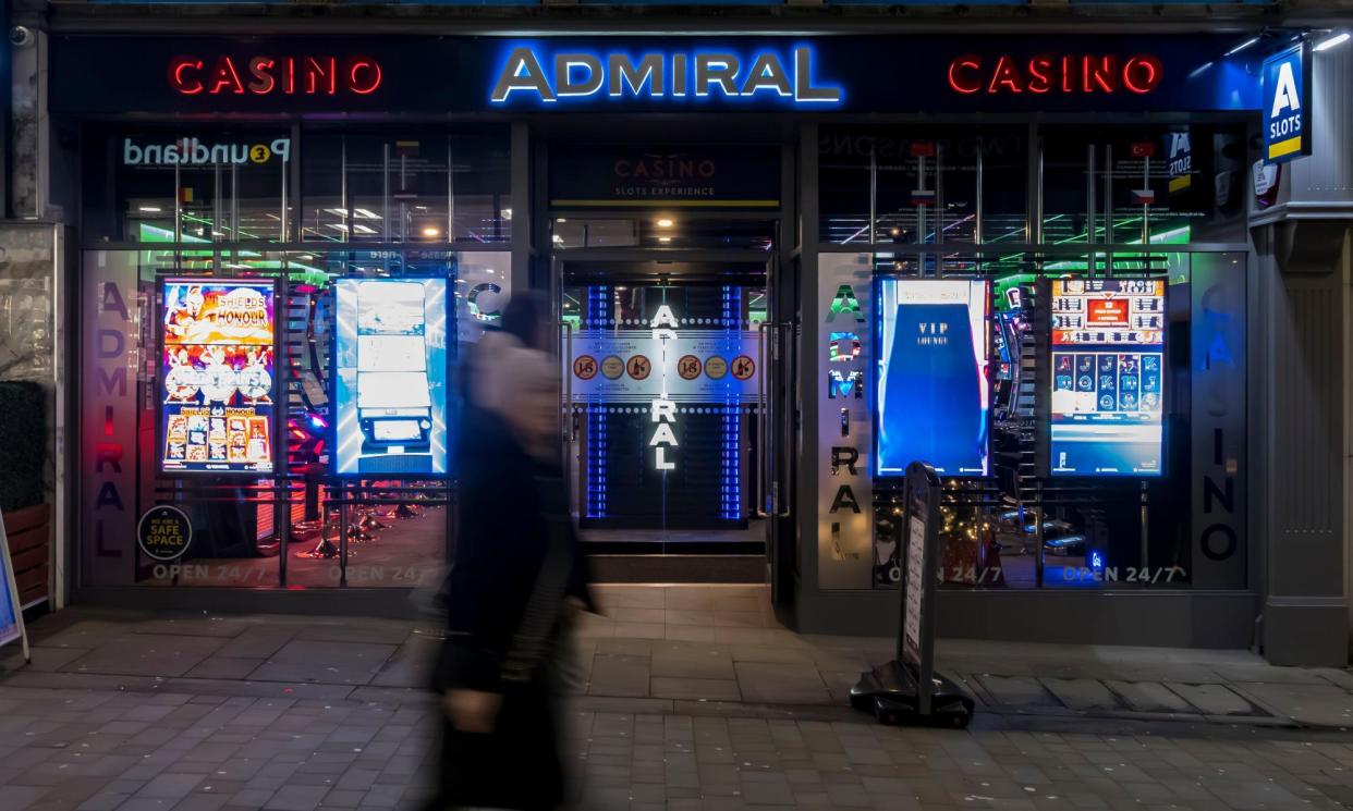<span>An Admiral ‘adult gaming centre’ in Lincoln. Admiral is the UK’s largest operator, with 275 branches.</span><span>Photograph: allanbellimages/Alamy</span>
