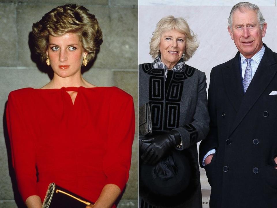 Princess Diana; Camilla, Duchess of Cornwall and Prince Charles