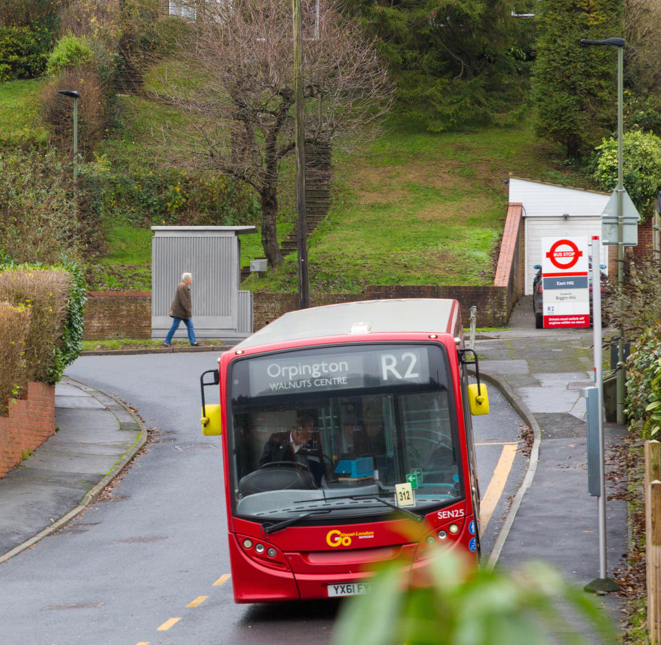 <em>Locked – the toilet has a lock so only bus drivers can access it (Picture: SWNS)</em>