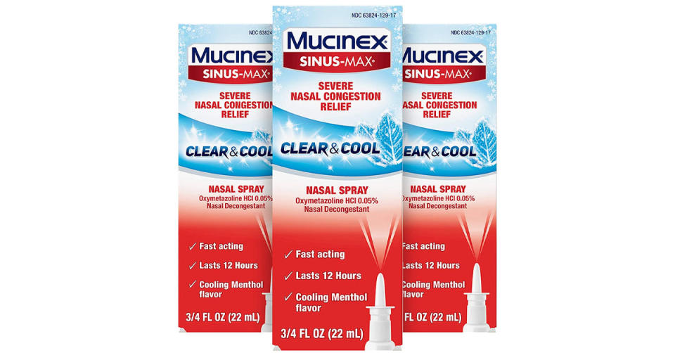 Mucinex Severe Nasal Congestion Relief Clear & Cool Nasal Spray (3-Pack) (Photo: Amazon)