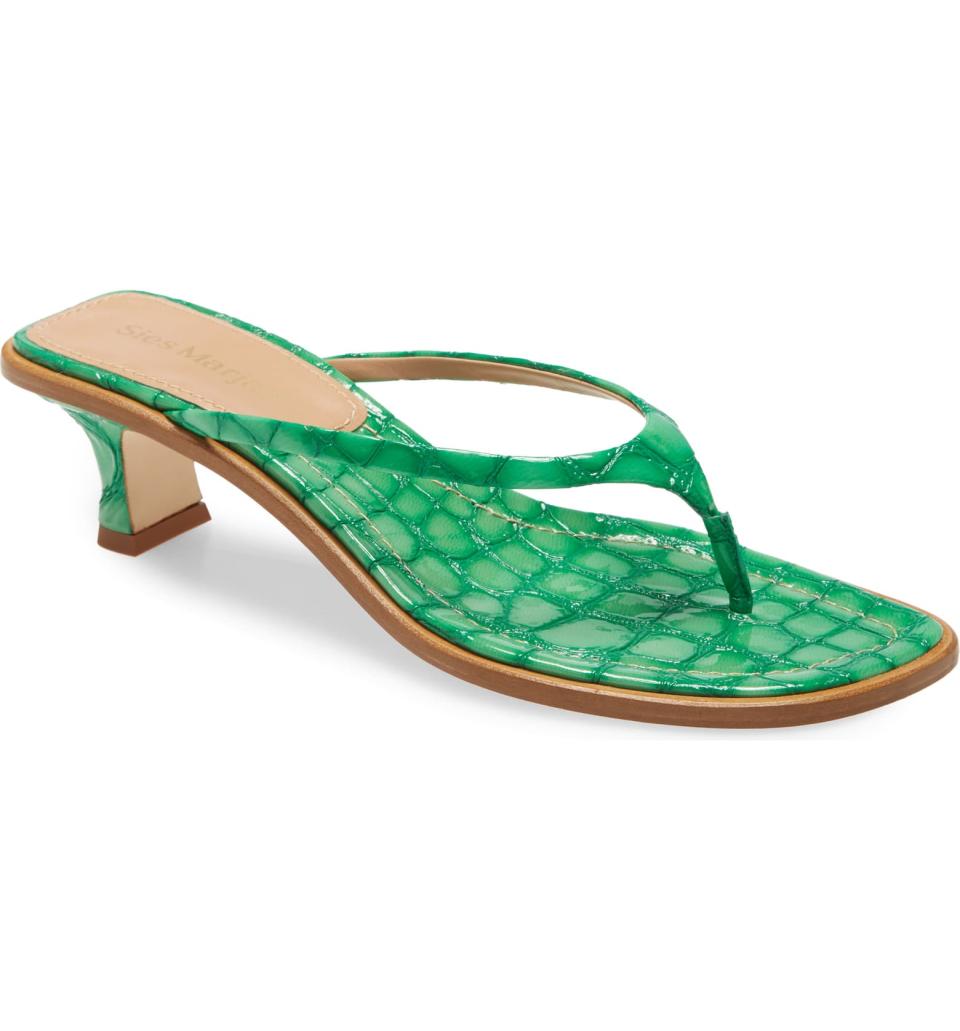 Sies Marjan Alix Crocodile Embossed Sandal  