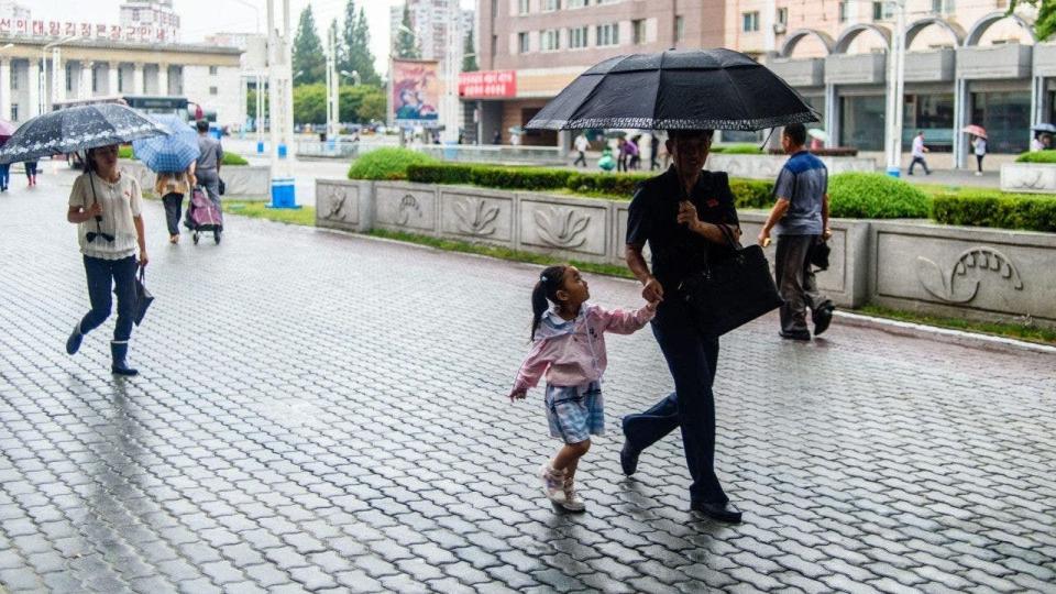 North Korea pedestrians