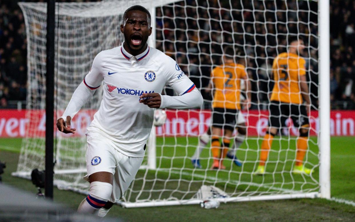 Chelsea's Fikayo Tomori celebrates scoring his side's second goal during the FA Cup Fourth Round match between Hull City and Chelsea  - CameraSport