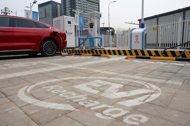 Sinopec EV charging station in Beijing