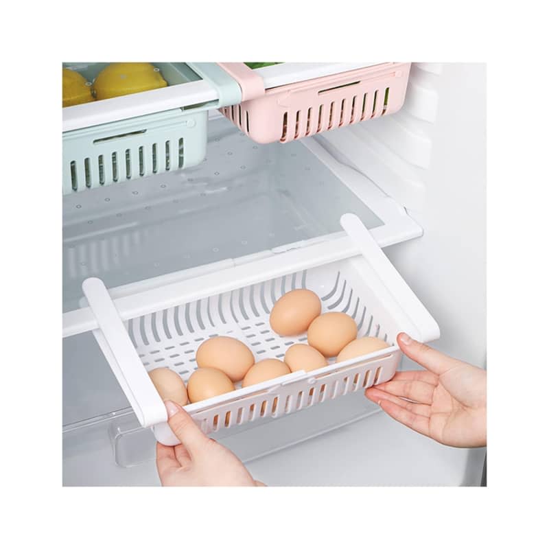COOLFUNLIFE Retractable Drawer Type Refrigerator Storage Box