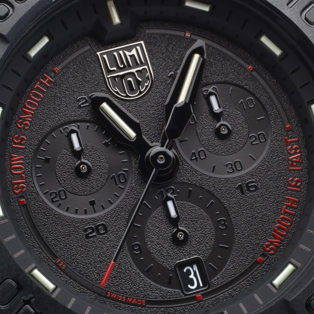 Luminox’s “Slow Is Smooth, Smooth Is Fast” Chronograph.