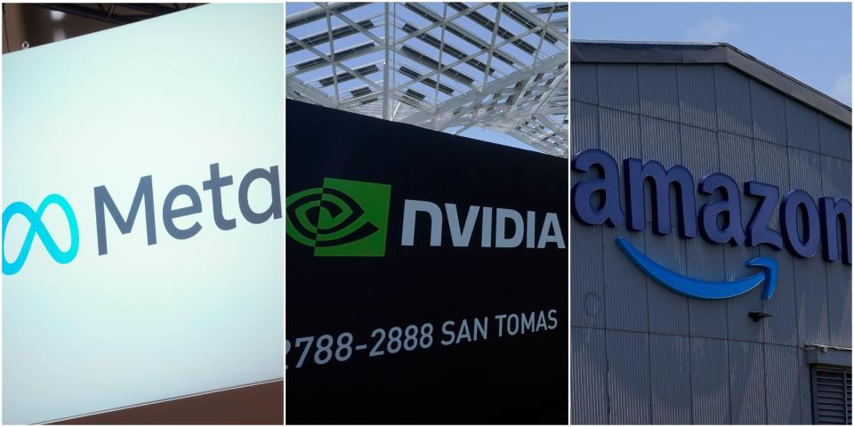 Meta, Nvidia und Amazon sind einige der Top-Unternehmen, die generative KI-Talente suchen. - Copyright: Thibault Camus, AP; Jeff Chiu, AP