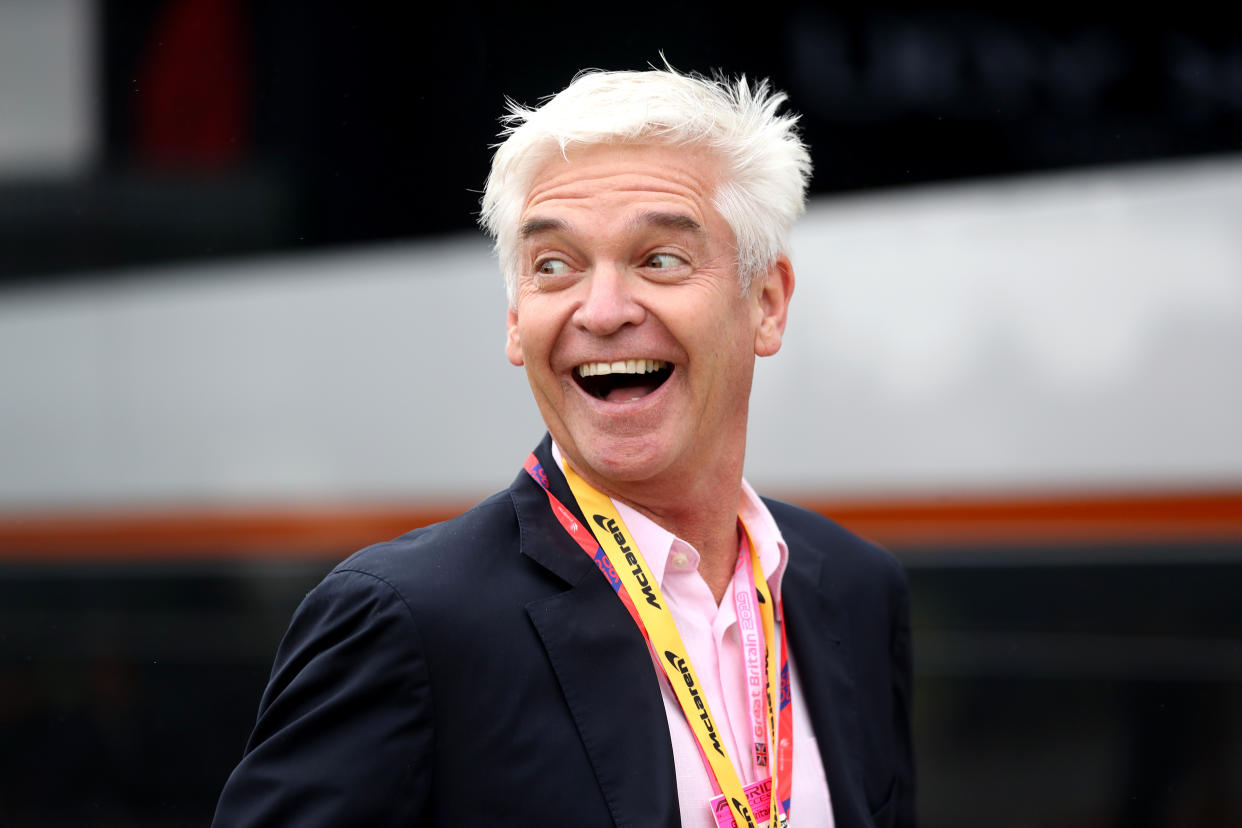 Phillip Schofield attending the British Grand Prix at Silverstone, Towcester. (Photo by David Davies/PA Images via Getty Images)