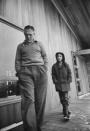 Caption from March, 1958, issue of LIFE. "With 'Mitt,' 10, youngest of Romney children, [George Romney] inspects house at Bloomfield Hills which he and his wife designed." (Grey Villet—Time & Life Pictures/Getty Images) <br> <br> <a href="http://life.time.com/history/mitt-romney-photos-from-the-gop-candidates-early-years/#1" rel="nofollow noopener" target="_blank" data-ylk="slk:Click here to see the full collection at LIFE.com;elm:context_link;itc:0;sec:content-canvas" class="link ">Click here to see the full collection at LIFE.com</a>