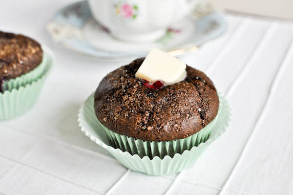 <strong>Get the <a href="http://www.howsweeteats.com/2011/04/dark-chocolate-blueberry-muffins/" target="_blank">Dark Chocolate Blueberry Muffins recipe</a> from How Sweet It Is</strong>