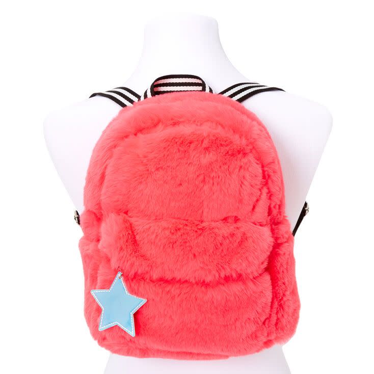 11) Neon Furry Backpack