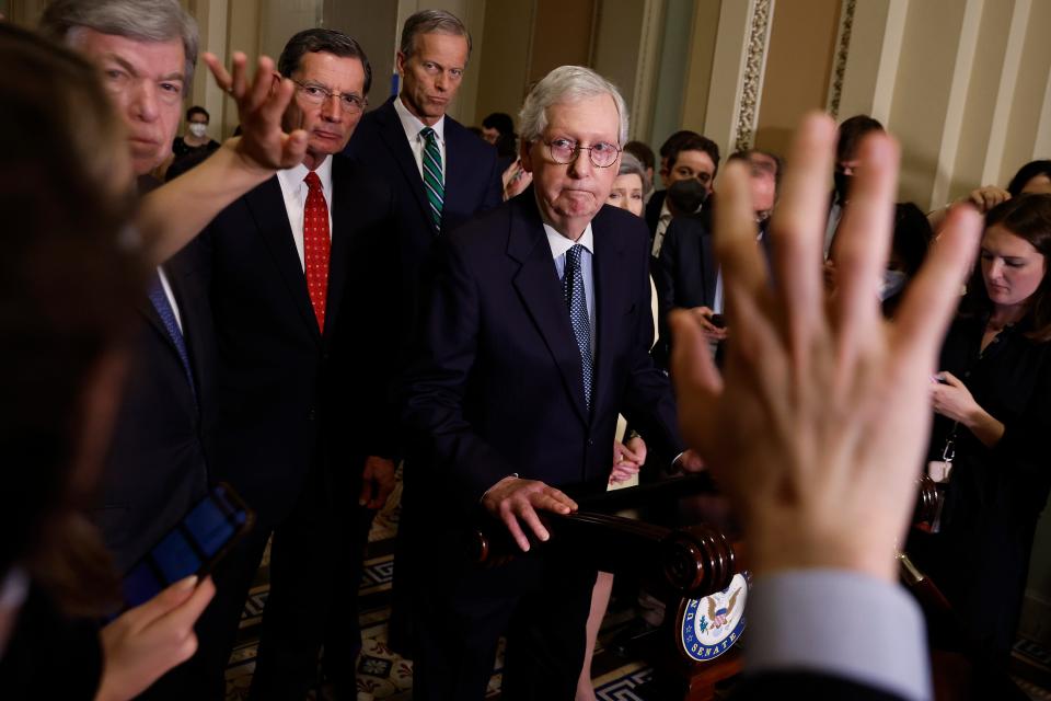 Asked about billionaire Elon Musk's purchase of Twitter, Senate Minority Leader Mitch McConnell said: "We're all watching with a great deal of interest because there have been our share of complaints about the way it's been running."