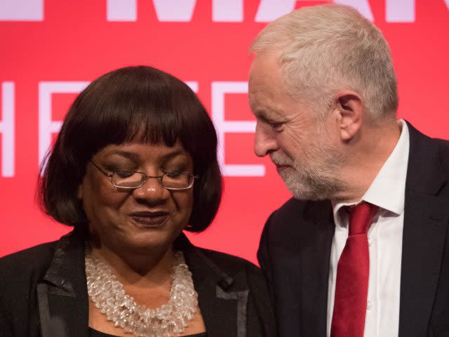 Diane Abbott and Jeremy Corbyn