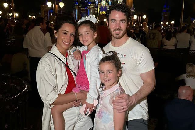 <p>Kevin Jonas/Instagram</p> Kevin Jonas and Danielle Jonas pose for family photo with their daughters