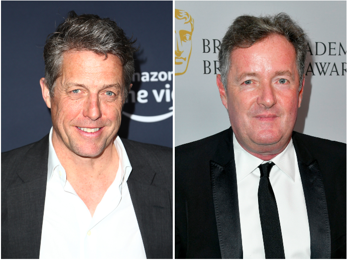 Hugh Grant and Piers Morgan: Getty