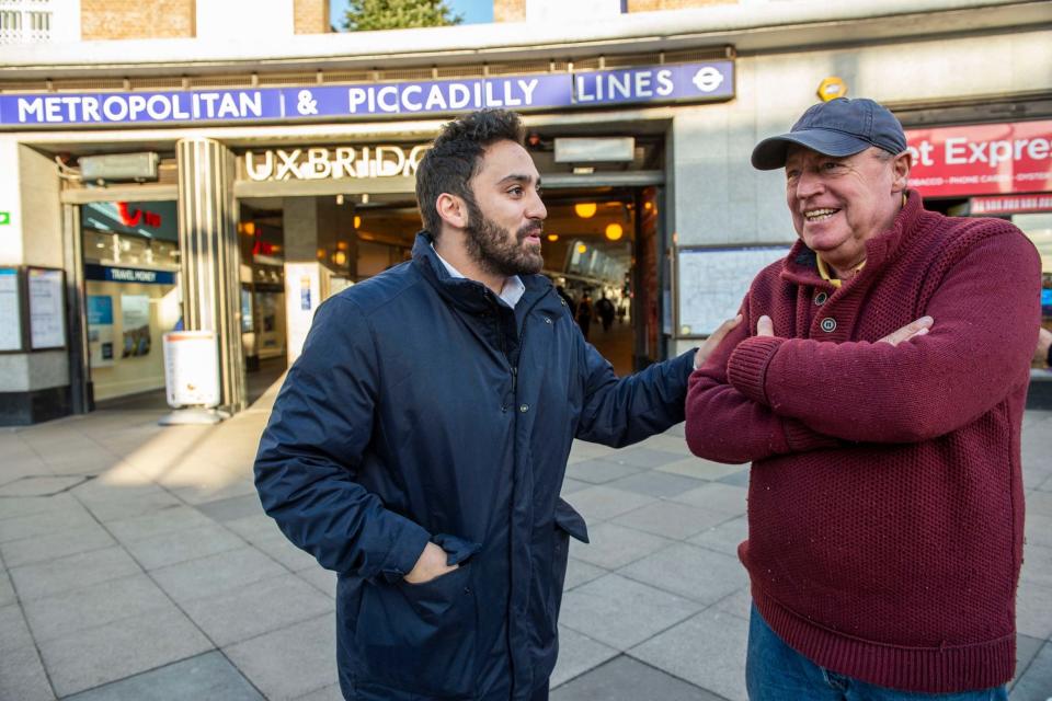 Ali Milani and local trader, Glyn Cradduck (Lucy Young)