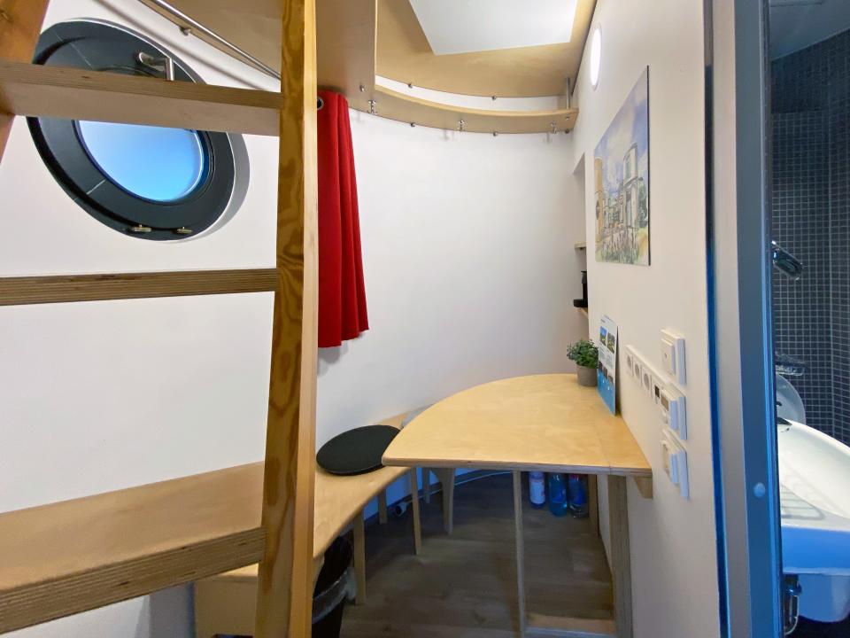 The first floor of the tiny home.