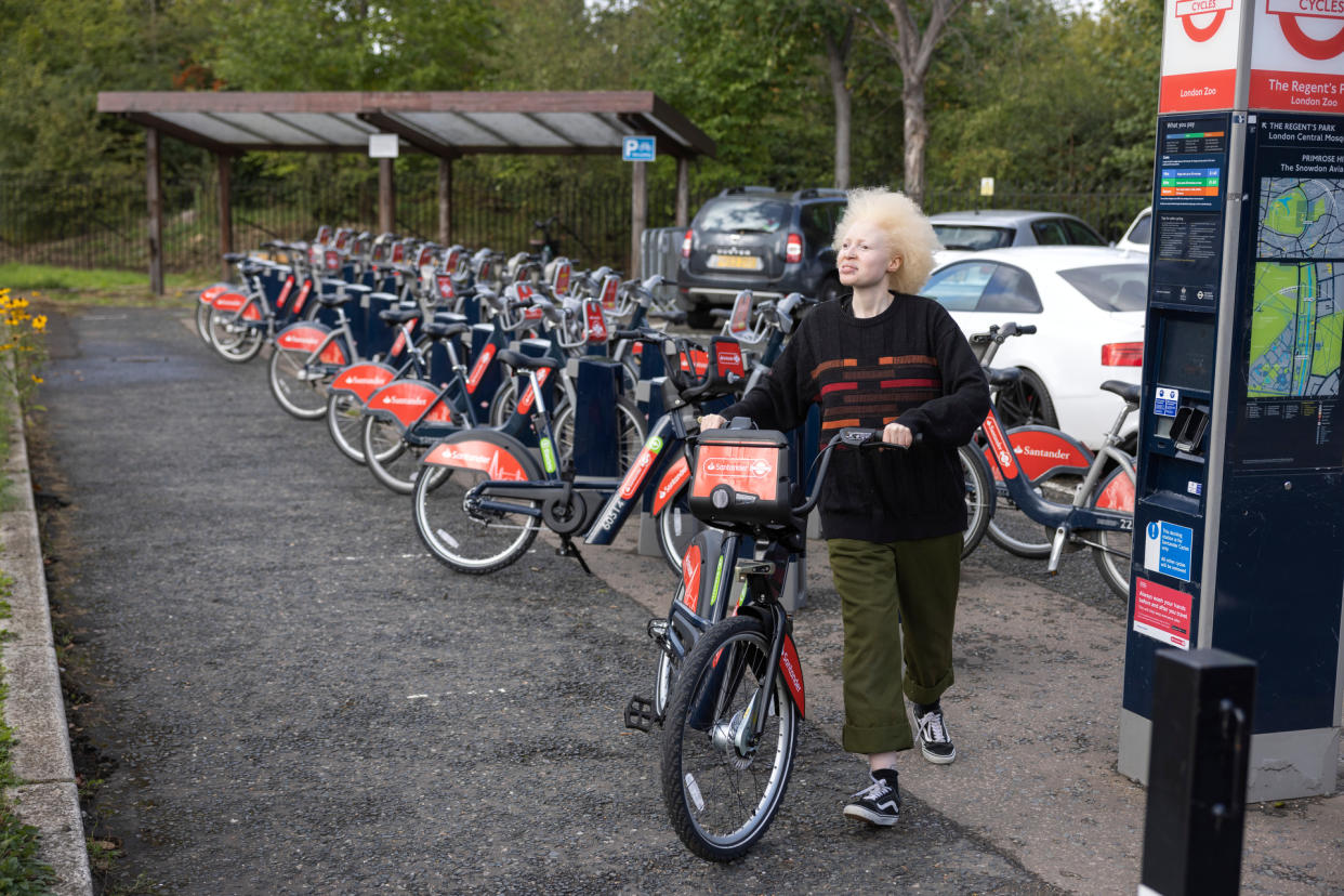 A person hiring one of the new bikes