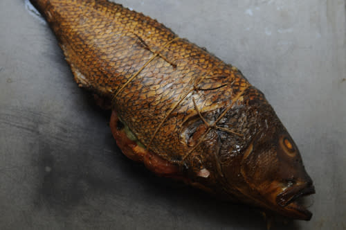 Cedar Plank Grilled Loup De Mer (Sea Bass)