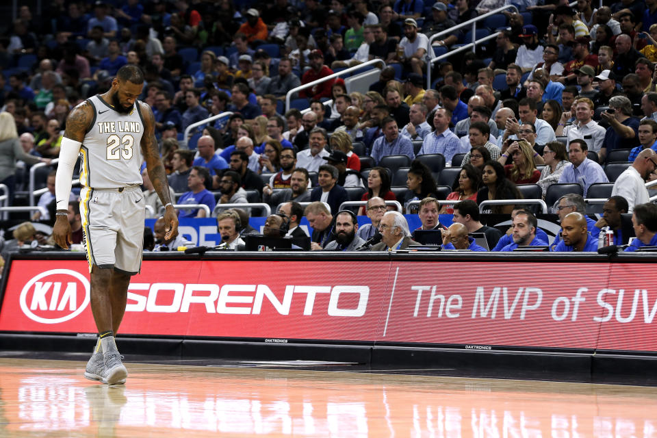 LeBron James is looking, but he still can’t see the bottom for the Cleveland Cavaliers from here. (Getty)