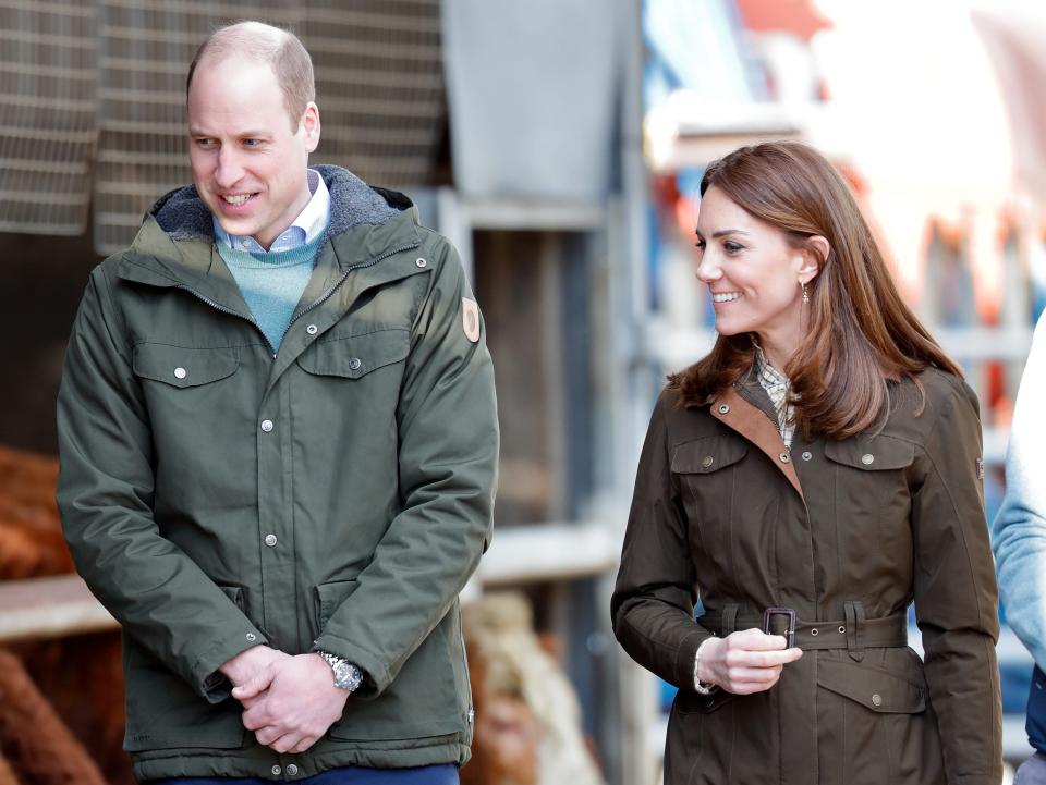 Prince William and Kate Middleton in casual clothes