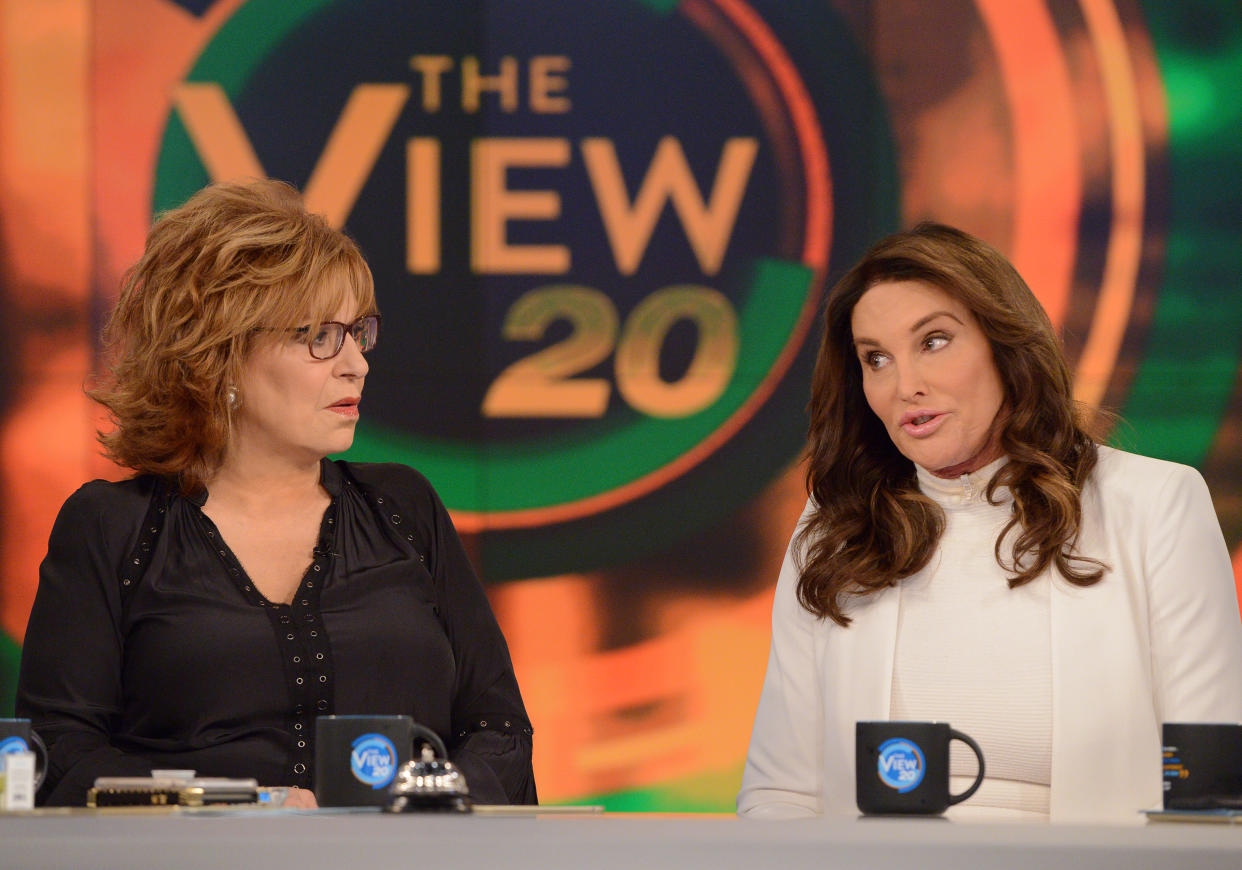 Caitlyn Jenner (R) accepted Joy Behar's apology for misgendering her on 