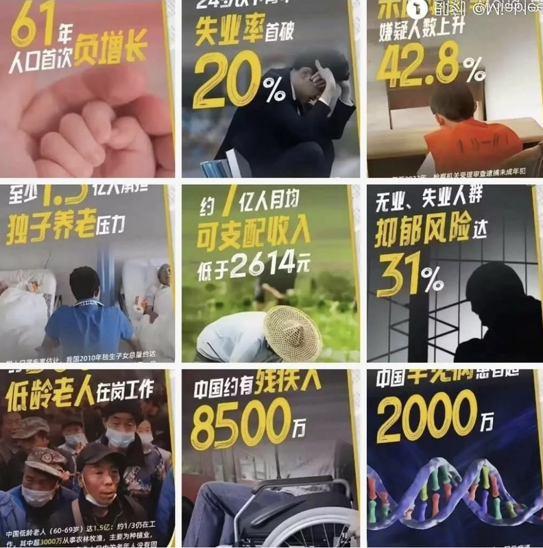陸媒《搜狐新聞》引用中國官方數據，製作了大量有關國內社會議題的海報。   圖：翻攝自陸媒《搜狐新聞》