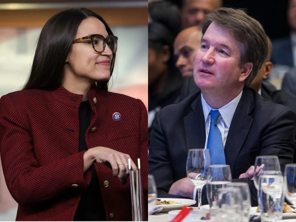 AOC mocks Brett Kavanaugh for skipping dessert at DC steakhouse amid protests ou..