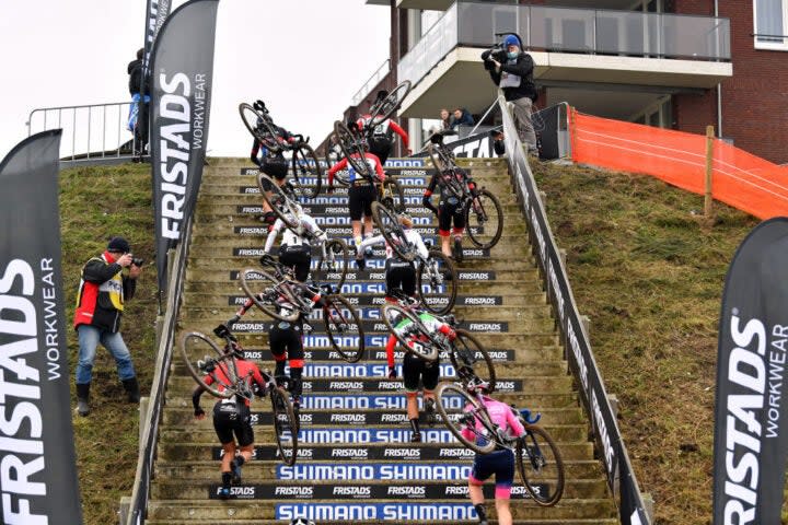 <span class="article__caption">Stairs take center stage at the ‘GP Adrie van der Poel’, Hoogerheide.</span>