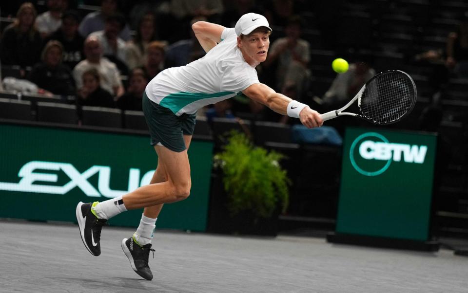 Jannik Sinner looks on - Paris Masters slammed for 'joke' scheduling as Jannik Sinner withdraws after 2.30am finish