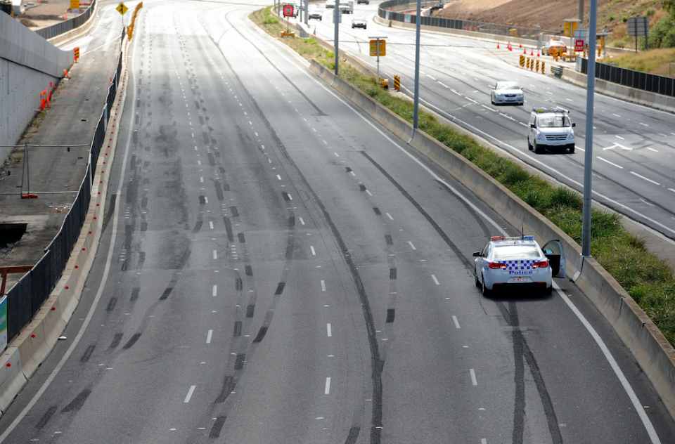 Melbourne's typically busy Tullamarine Freeway was closed for most of the day after the plane tragedy. Photo: AAP