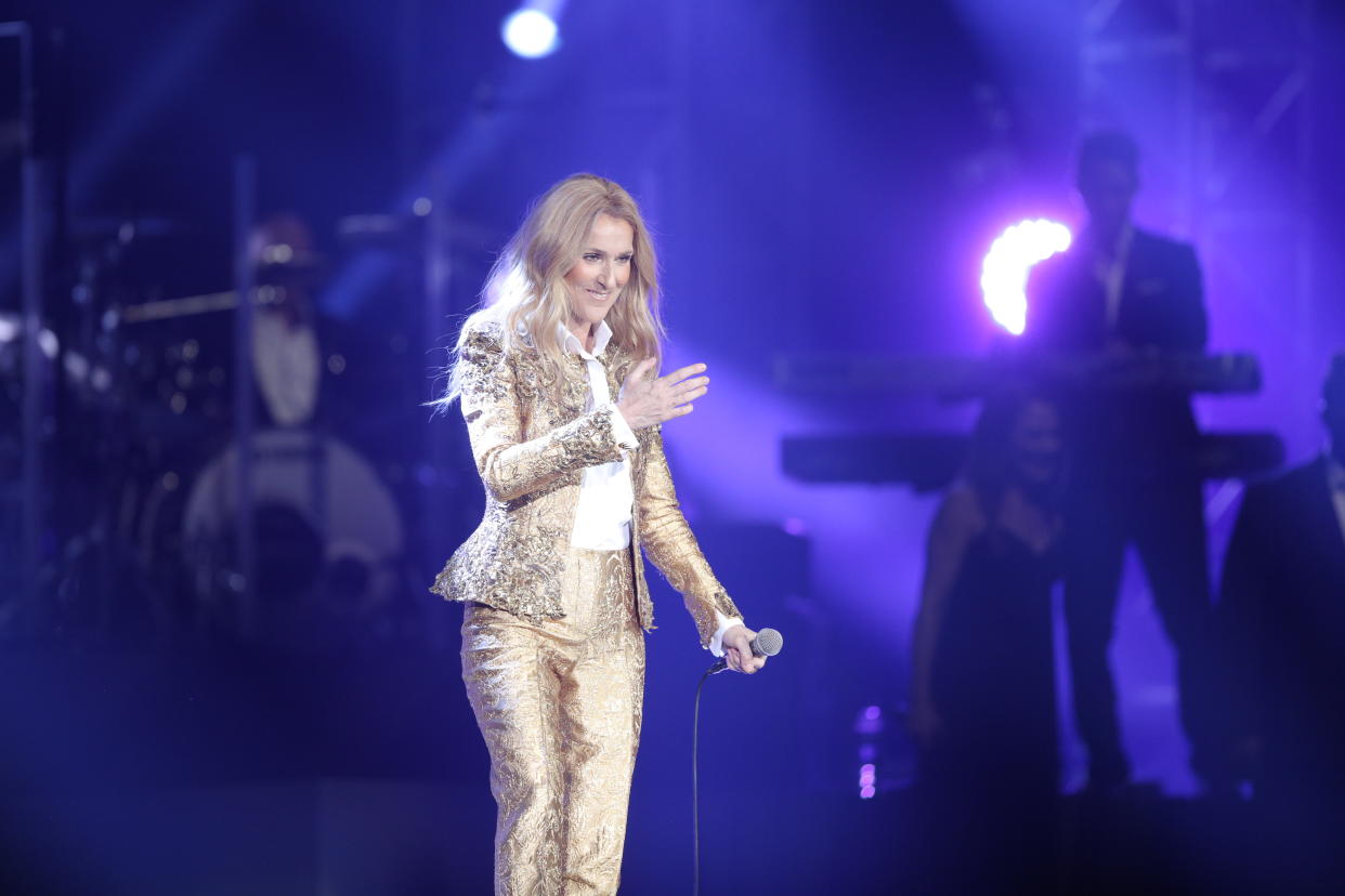 Canadian singer Celine Dion singing during live concert 2018 in Sentul, Bogor, Indonesia, on July 7, 2018. (Photo credit should read JEVAYONA DELITA / Barcroft Media via Getty Images)