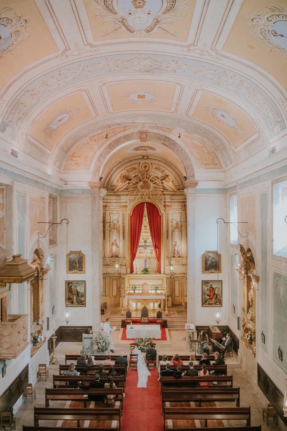 The Bride Wore Feathers for Her Civil Ceremony in London, and a Dress Embroidered With Peonies to Her Micro-Wedding in Portugal