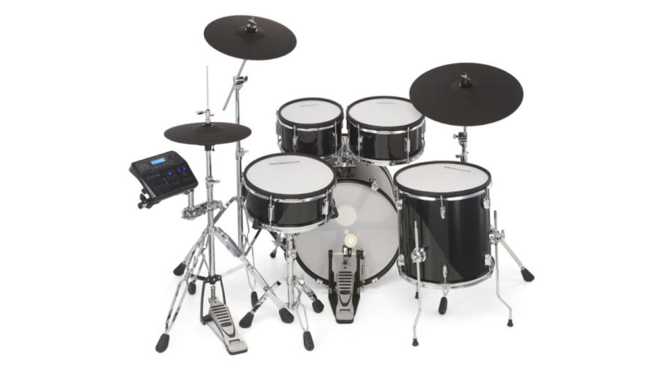 Millenium MPS-750X Pro Mesh electronic drum set with real drum shells