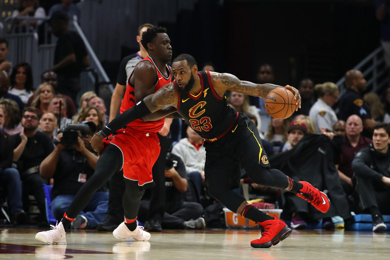 LeBron James remained in firm command of the Cavaliers-Raptors series in a Game 3 win. (Getty Images)